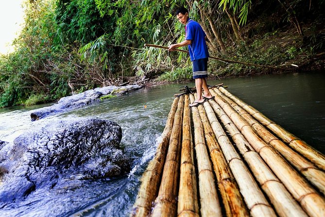 3D2NTrek Adventure at Chiang Mai Mea Wang Including Overnight at Karen Hilltribe - Day 1: Bamboo rafting, lunch by a waterfall, and the village walk