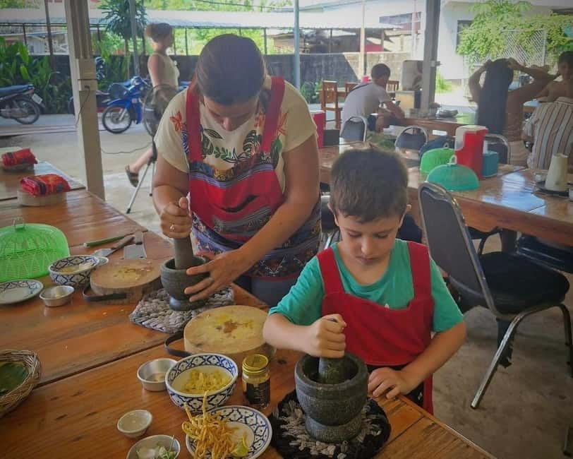 Chiang Mai: Cooking Class, Market & Thai Herbs Garden Tour - Eating the meal you prepared