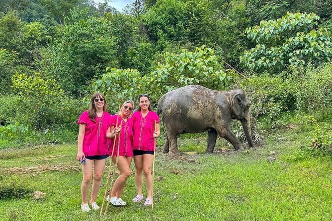 Chiang Mai Elephant Sanctuary Observation and Bamboo Rafting - Preparing food and watching elephants at Joy Elephant Sanctuary