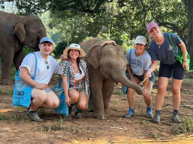 Chiang Mai: Elephant Sanctuary, Waterfall & Bamboo Rafting - Swimming at Mae Wang Waterfalls