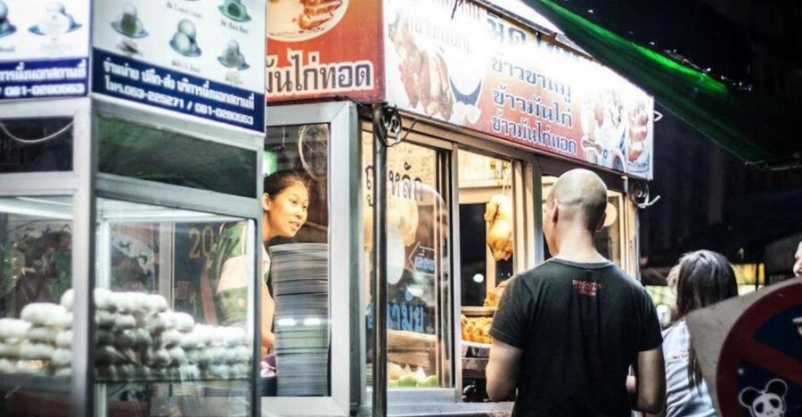 Chiang Mai: Evening Local Street Food Market Tour - Coconut dumplings and the final round of sweets