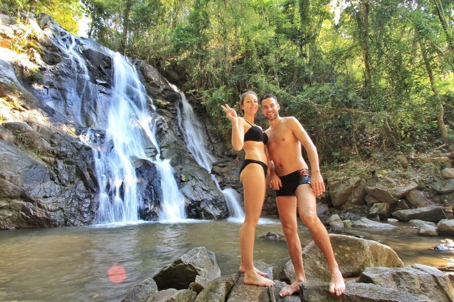 Chiang Mai: Guided Jungle and Waterfall Trek with Transfer - Walking beside the river in Mae Taeng