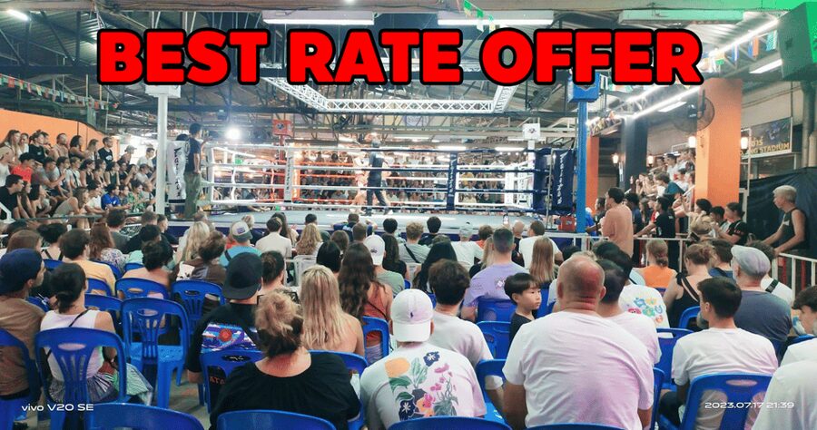 Chiang Mai: Kalare Night Bazaar Boxing Stadium Muay Thai - What the action feels like from the seats