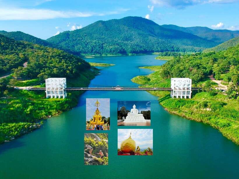 Chiang Mai: Sticky Waterfall scenic loop unseen lake &temple - Wat Phra That Doi Saket gives you the first wide view
