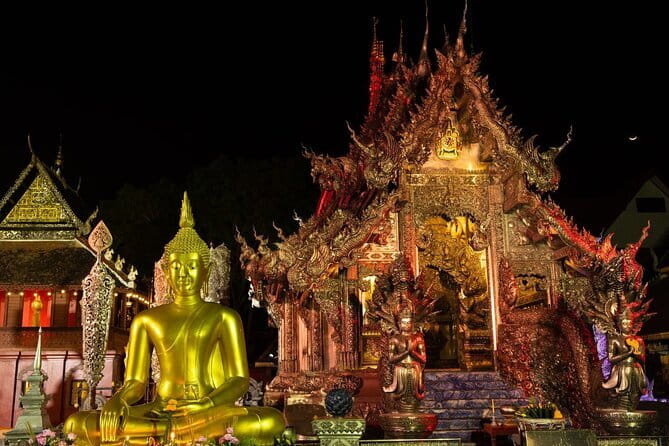 Chiang Mai Temples and Market Tuk Tuk Night Tour - Wat Lok Molee outside the old walls