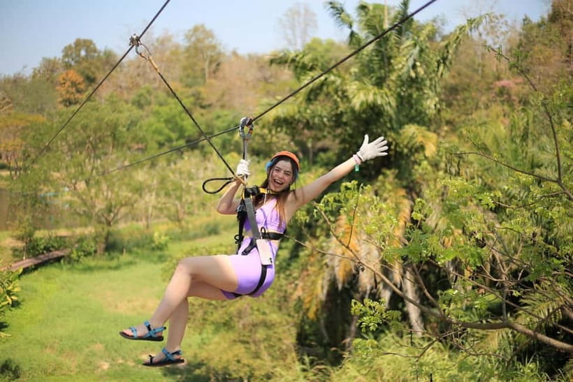 Chiang Mai: Zipline & High Rope without Lunch & Transfer - A short jungle challenge near Chiang Mai
