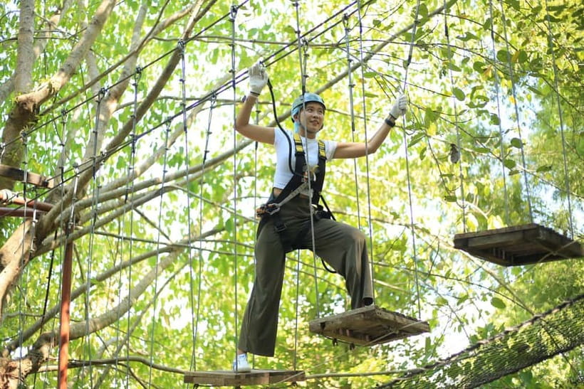Chiang Mai: Zipline & High Rope without Lunch & Transfer - Feeding fish and sheep after the course