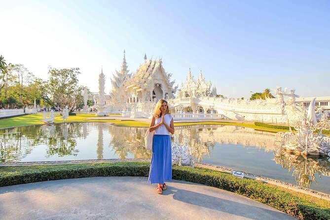 Chiang Rai Full Day Tour with Boat Trip and Longneck Village - Wat Rong Khun, the White Temple, is the star of the day