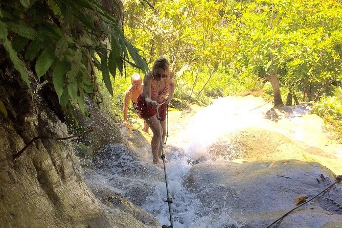 Climb Sticky Waterfall Like a Spiderman - Local Brunch After the Waterfall