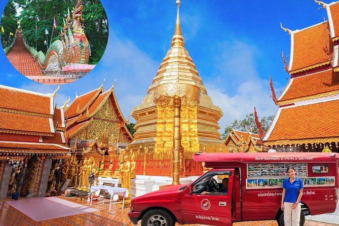 Doi Suthep Temple Tour by Local Red Car 3 Hour Adventure - Riding a red songthaew up Doi Suthep
