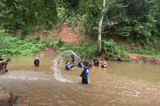 Elephant care program at CHIANGMAI ELEPHANT CARE - Changing into a mahout-style uniform