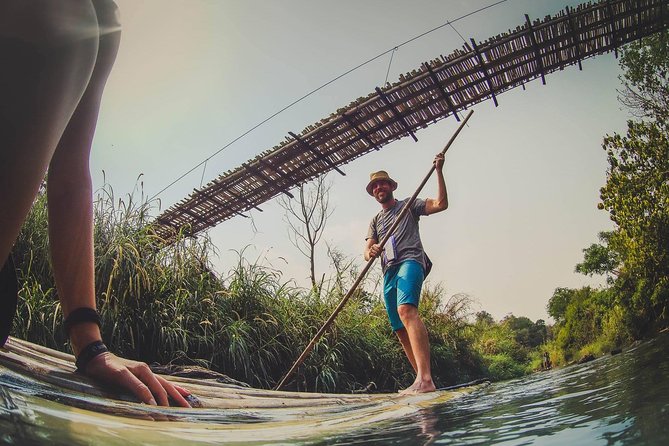 Elephant Sightings , Bamboo Rafting Through The Jungle, Swimming In a Waterfall - Mae Wang National Park and the bamboo raft