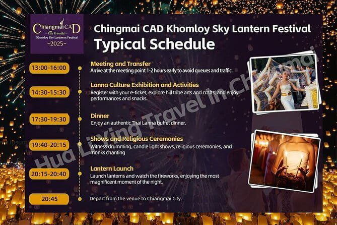Official Ticket: 2026 Chiang Mai CAD Yi Peng Sky Lantern Festival - The cultural village from 2:30 to 5:30 p.m.