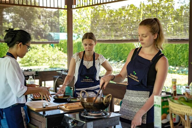 Sunset Thai Cooking with Grandma - Farm & Evening Feast - Walking through herbs, rice fields, and the mushroom hut