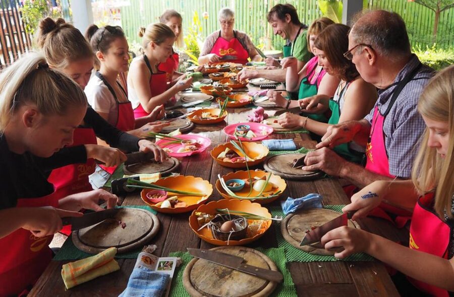 We Cook Thai Home Garden Cooking School - Choosing dishes across the Thai menu